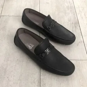 Brand New Ferragamo Shoes, never worn. A style that transcends time. New Salvatore Ferragamo Swan Men Black Moccasin 8 8.5 9 9.5  main image 3